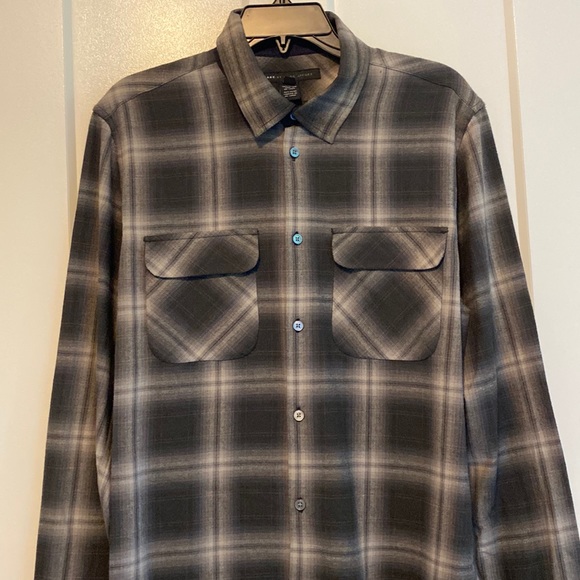 NWT Marc By Marc Jacobs Shirt Pirate Black Multi Long Sleeve 100%Cotton …